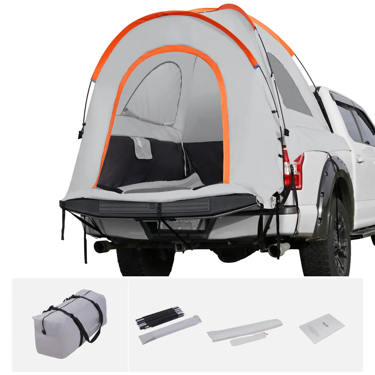 [Bellemave] Truck Bed Tent, Pickup Truck Tent with Rain Layer and Carry Bag, Waterproof PU2000mm Double Layer Truck Tent, for Camping Traveling Outdoor Activities