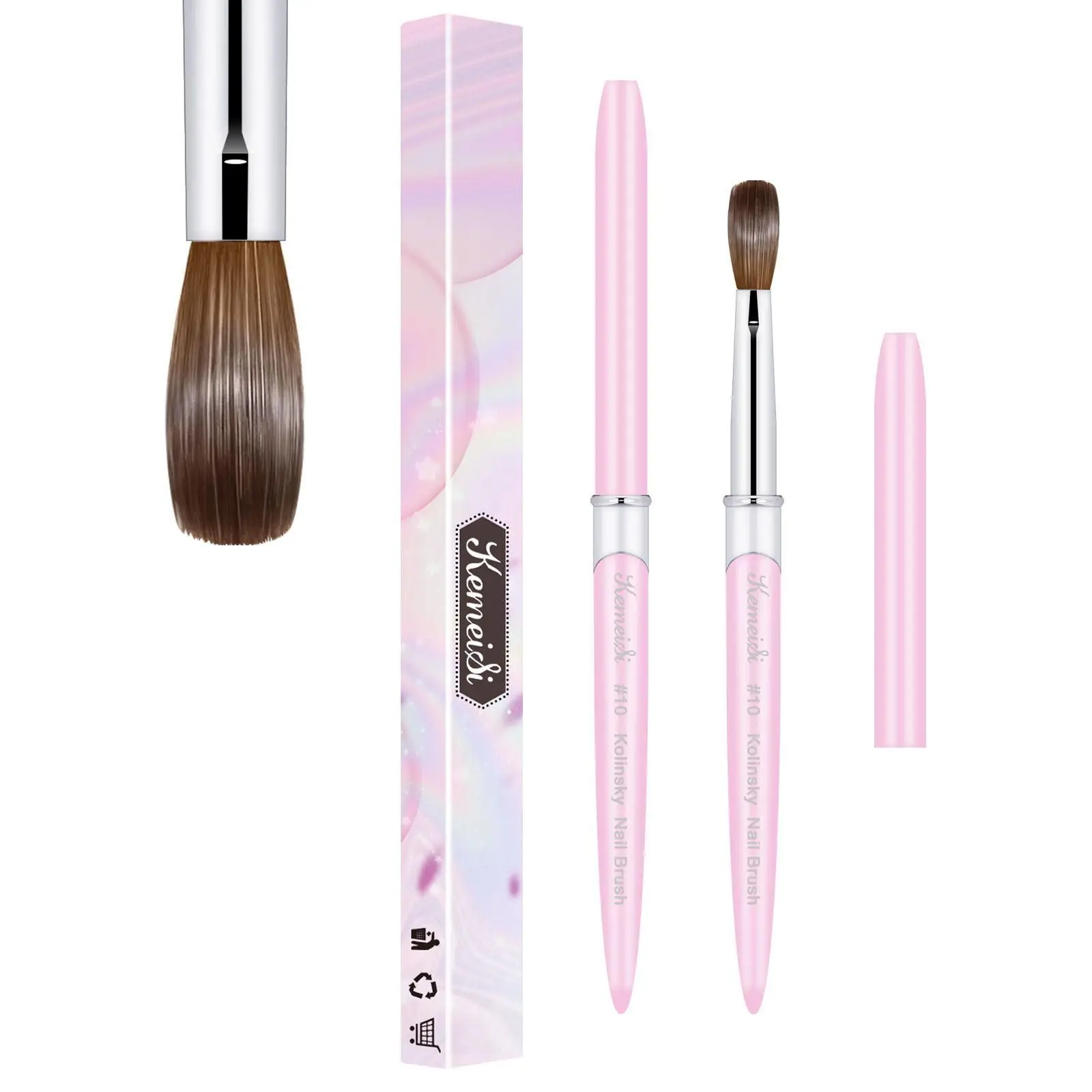 Nail Art Brush, UV LED Nail Art Brush, Manicure Brush, Professional Manicure Tool for Women & Girls