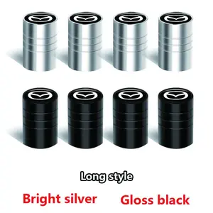 Mazda Compatible 4-Piece Car Wheel Tire Valve Cap Set, Durable Design for Mazda 2/3/6/5/axela/atenza/cx-5/cx-3/323, Easy Installation & Stylish Look, Car Parts