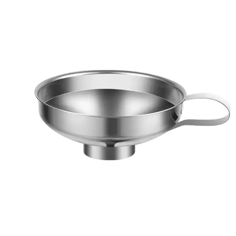 1pc, Thickened Stainless Steel Wide Mouth Funnel, Household Large Diameter Jam Funnel, Kitchen Pour Accessories