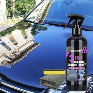 Car Ceramic Nano Coating 3-In-1, DIY Ceramic Coating, Advanced Hydrophobic Spray for Paint Protection, Car Detailing Kit Scratch Resistant & Durable Finish for Cars