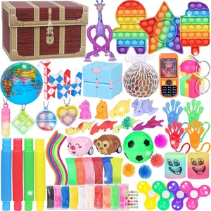 Fidget Toys 68 Pack – Party Favors for Kids, Treasure Box & Classroom Prizes, Sensory Toys, Carnival Prizes, Pinata Fillers, Goodie Bag Stuffers – Gifts for Kids 8-12+, Valentines, Easter & Birthday Gifts