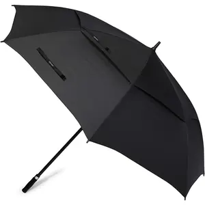 72 Inch Huge Oversize Automatic Open Golf Umbrella, Double Canopy Vented Windproof Heavy Duty 6Ft Stick Umbrella for Outdoor Doorman Family