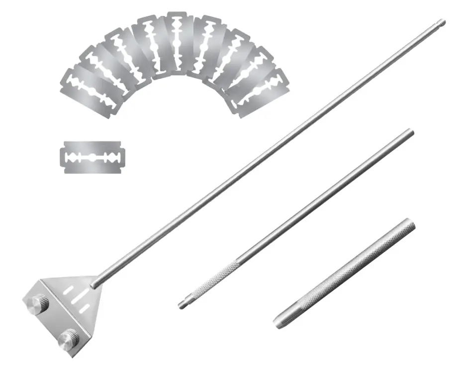 Kirecoo 25.6" Stainless Steel Aquarium Algae Scraper with 10 Blades