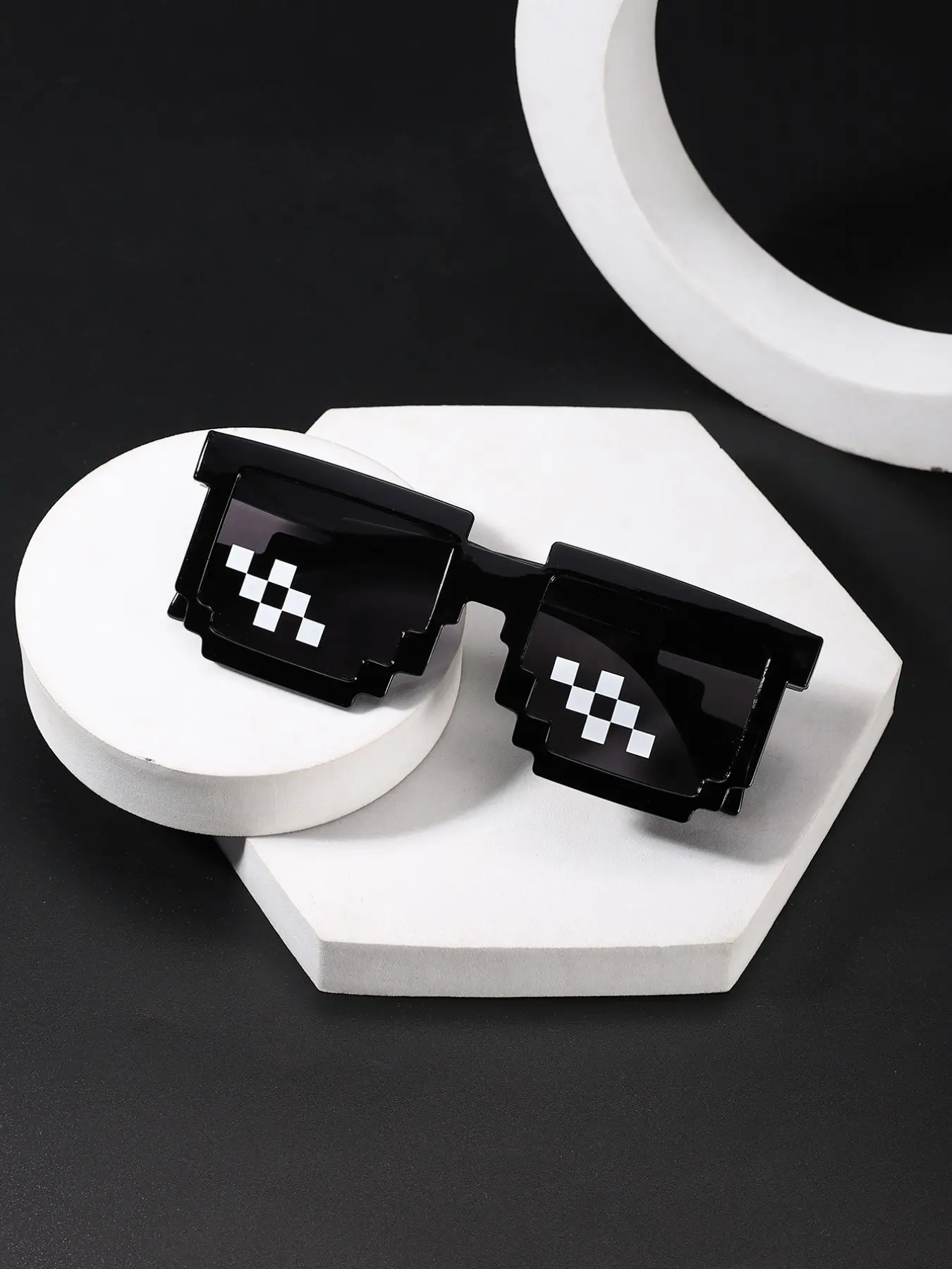 Abstract Mosaic Funny Unisex Sunglasses, Lightweight Durable Party Streetwear Gift, Perfect for Holidays and Travel