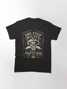BLACKLYLYOne Eyed Willy's Goon Cove Pirate Rum T-Shirt - Unisex Cotton Tee Shirt Top