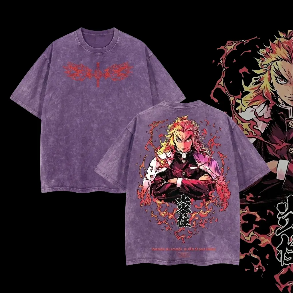 Purple-Acid Wash Tshirt