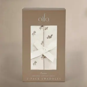 Squirrel & Mushroom - Jersey Swaddle Blanket Set