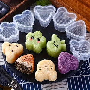 5-Count/6-Count Rice Molds Set, Triangle Shape Sushi & Vegetable Roll Maker, Swing Onion Mold, Home DIY Lunch Kitchen Accessories, Ben Making Tools