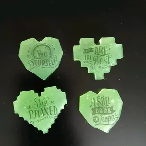 Glow Heart Magnets with Inspirational Quotes - Green Design, Heart-Shaped, Ideal for Decor, Includes 4 Magnets only minority