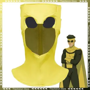 Fancy Dress Cartoon Invincible Mark Grayson Mask Cosplay For Men Headwear Superhero Costume Accessories Halloween Man Props
