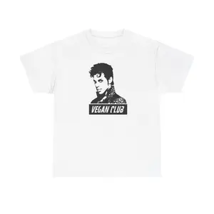 Vegan Club T-shirt Featuring Prince - Unisex Heavy Cotton Tee