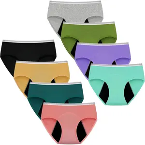 Teen Girls Period Underwear Menstrual Leakproof Panties for First Period Starter Panty  Cotton Protective Brief