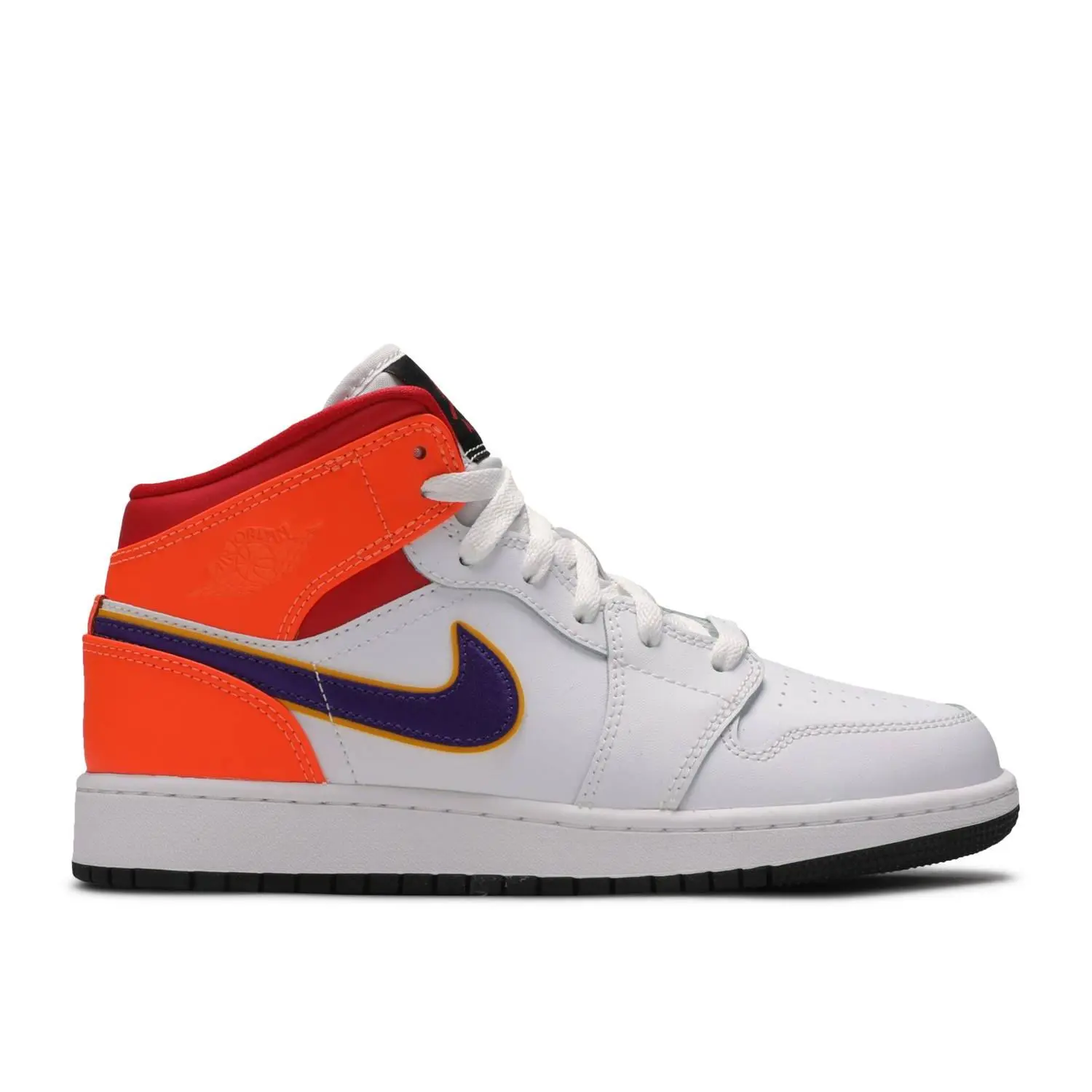 AIR JORDAN 1 MID GS 'WHITE COURT PURPLE TEAL'
