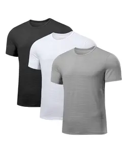 Arjen Kroos Men's Jacquard Mesh Performance T-Shirts Ice Silk Quick-Dry & Wrinkle-Resistant Athletic Undershirt