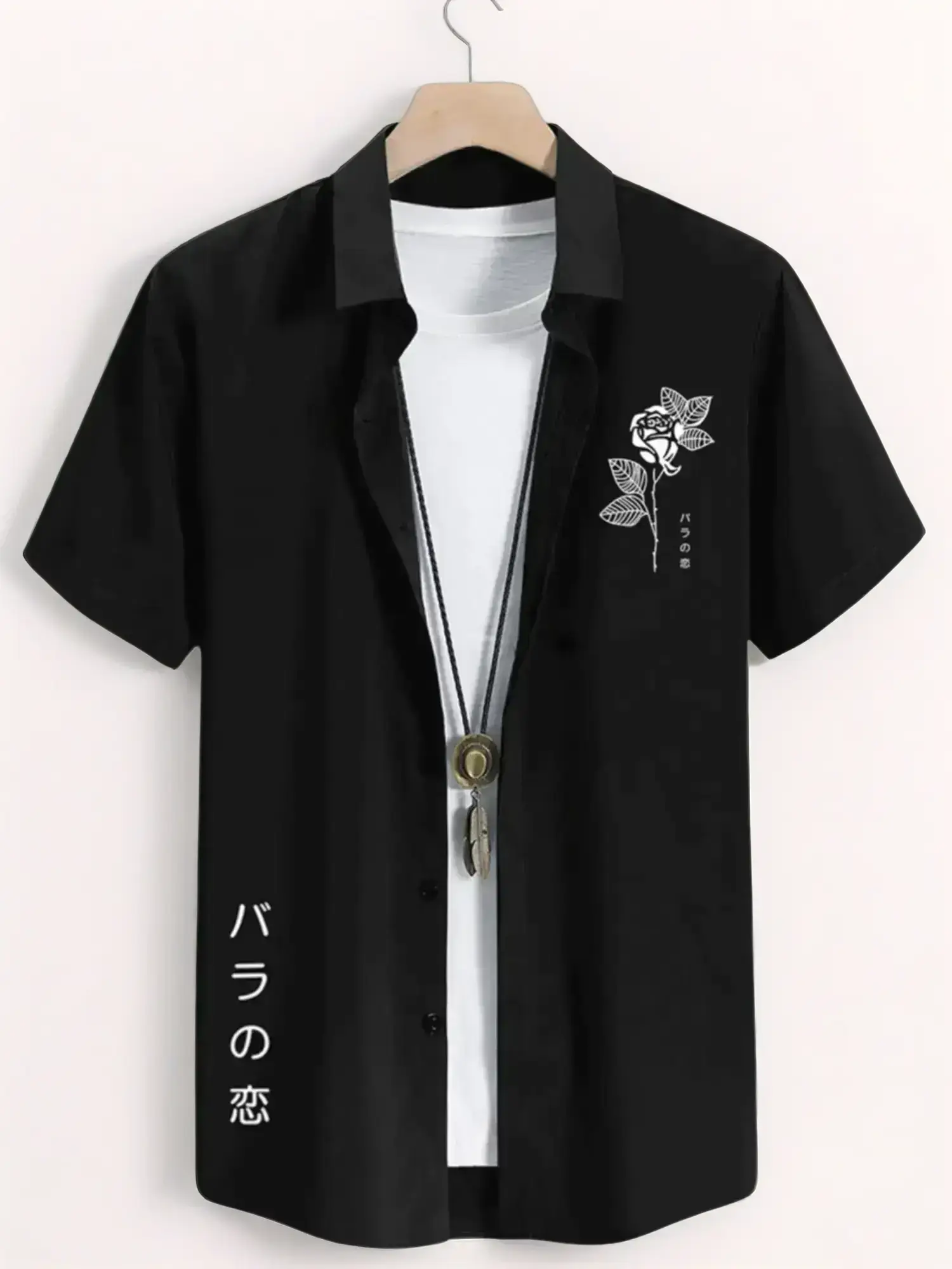 Men's Floral Print Button Front Shirt, Regular Fit Casual Short Sleeve Collared Shirt, Plz Order A Size Up, Shirts for Men, Trendy Clothes, Stylish Sh