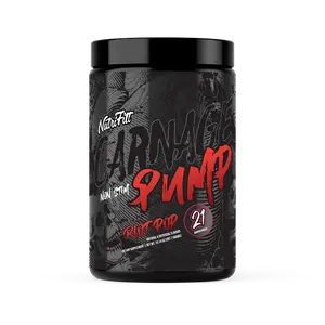 Nutrifitt Carnage Pump Non-Stimulant Pre-Workout – Patented Pump Formula for Extreme Muscle Pumps & Vascularity – Stimulant-Free – 21 Servings