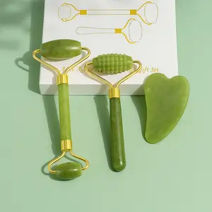 Premium Jade Roller &amp; Gua Sha Facial Massage Set