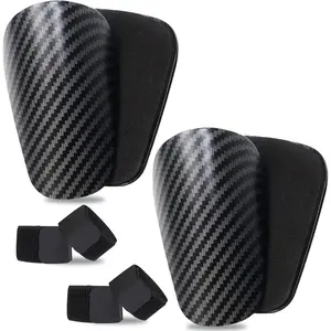 Mini Shin Guards Soccer-2 Pairs Small shin Guards and 2 Pairs Strap Shin Fixed Straps for 4-6,Match Equipment Protective Tiny shin Guards Soccer