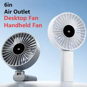 Portable Desk Fan, Handheld Fan & Desktop Dual-purpose Fan, Small but Powerful with 100 Speed, Low Noise for Outdoor, Home, Dorm, Office, Bedroom