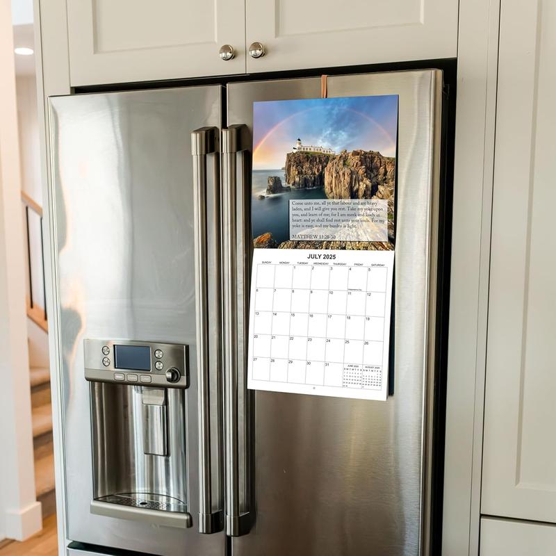 Thou Art the Christ Monthly Wall Calendar 2024-2025 - Bible Quotes & Beautiful Landscapes, 12" x 24"