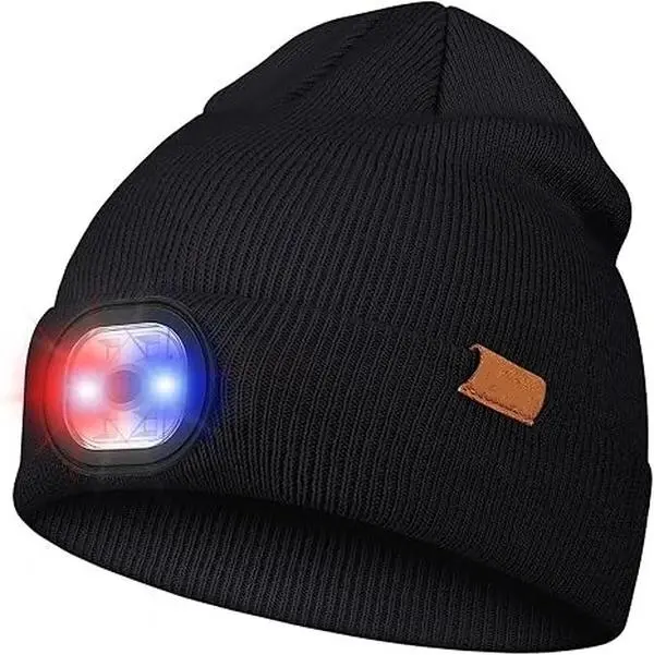 LED Beanie Hat with Light, USB Rechargeable Beanie for Men & Women – Great Gift for Dad, Husband, Him, Stocking Stuffer