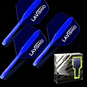 Dart Flights and Shafts | Integrated Precision Moulded Dart Flight and Shaft System, Pack of 3 Professional Highly Durable 2-in-1 Combined Dart Flights and Stems