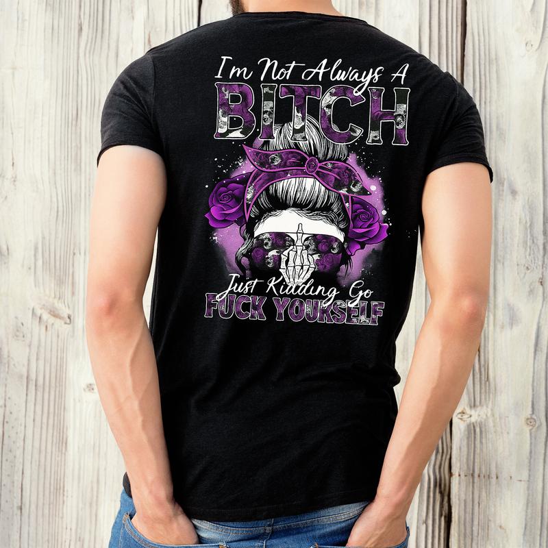 I'm Not Always of B Purple T-Shirt, Comfort Colors Shirt y2k Graphic Tees, Womenswear Tops Casual Short Sleeve Shirt