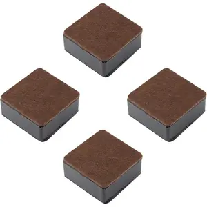 1.2 Inch Self-Adhesive Furniture Riser, Square Carbon Steel Bed Table Sofa Lift Heavy Duty Bed Riser, Adds 1.2 Inch Height with Felt Pad (4Pcs/Black)