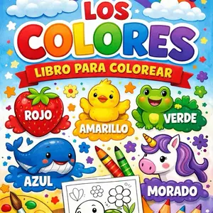 Spanish Colors Coloring Book for Children - Los Colores Libro Para Colorear with Rojo Amarillo Verde Azul Morado