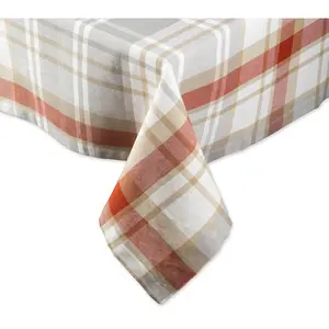 Design Imports Cozy Picnic Plaid Tablecloth 60x104