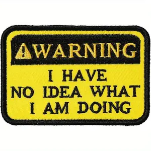 Slogan Graphic Embroidered Patch, Funny Durable Hook and Loop Patch, Decorative Patch for Backpack, Vests, Jackets, Jeans, Hats, Helmets