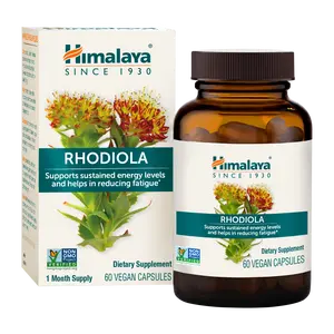 Himalaya Rhodiola Rosea - Herbal Energy Supplements for Supporting Stress Relief, Energy, and Exercise Endurance - Vegan, Gluten Free, 250 mg, 60 Capsules