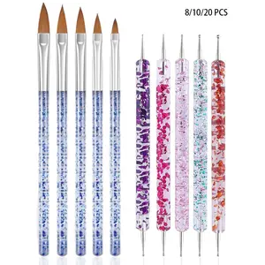✨ Professional Double-Ended Nail Art Dotting & Painting Pen Set｜Acrylic Handle with Large & Small Tips – Precision for Dotting, Flowering & Round Detailing – Painting & Carving Nail Art Tool – Must-Have for Nail Technicians