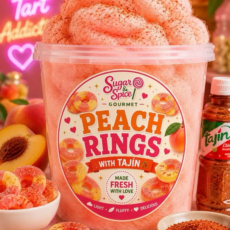 Tajin-Sprinkled Cotton Candy - Assorted Flavors