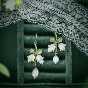 Lily Of The Valley Earrings - Nature Inspired Jewelry, Delicate and Perfect Gift for Her
