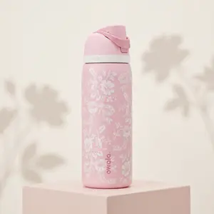 Owala FreeSip 32oz Ribbon Toile Water Bottle Urban Outfitters Exclusive Insulated Stainless Steel Cup Limited Edition For Travel School Work Daily Use