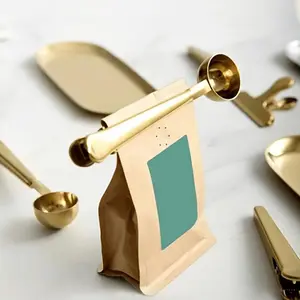 2-Piece Stainless Steel Coffee Spoon Holder Set, Reusable Creative Kitchen Utensils, Accessories for Espresso Lovers, Coffee Bar Accessories