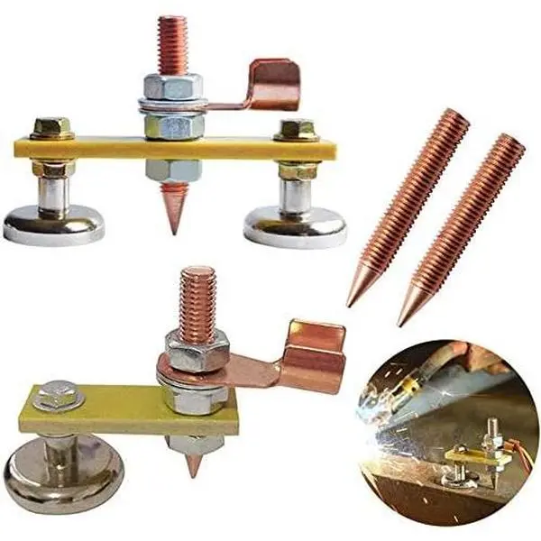 6 count  Welding , Welding Ground Clamp,  Welding Support,  Large Suction,Copper Tail Welding Stability Clamps(2 Sets)