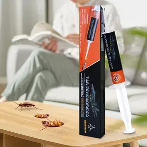 Easy to use cockroach bait gel with adjustable nozzle, perfect for kitchen and bathroom, effective cleaning tool for indoor use, user friendly packaging design | durable packaging design