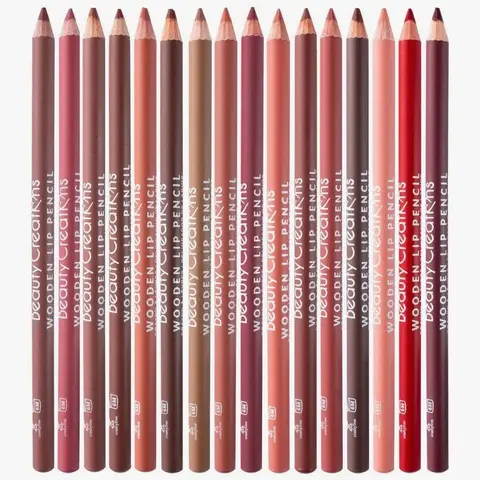 Beauty Creations Wooden Lip Liner Pencil - Fine Pencil Lipliner, Pen-Style, Creamy Highly Pigmented Synthetic Wax Blend, Smooth-Gliding, Blendable, Long-Wearing, Matte Makeup Product, Smoothening, Ur A Peach Shade, For Overlined Lips, Sharpen Before Use,
