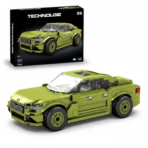 Building Block Car Model Kit - Coupe and SUV, 452 Pieces, 1:24 Scale, Collector's Item for Car Enthusiasts, Holiday Gift for Both Adults and Children