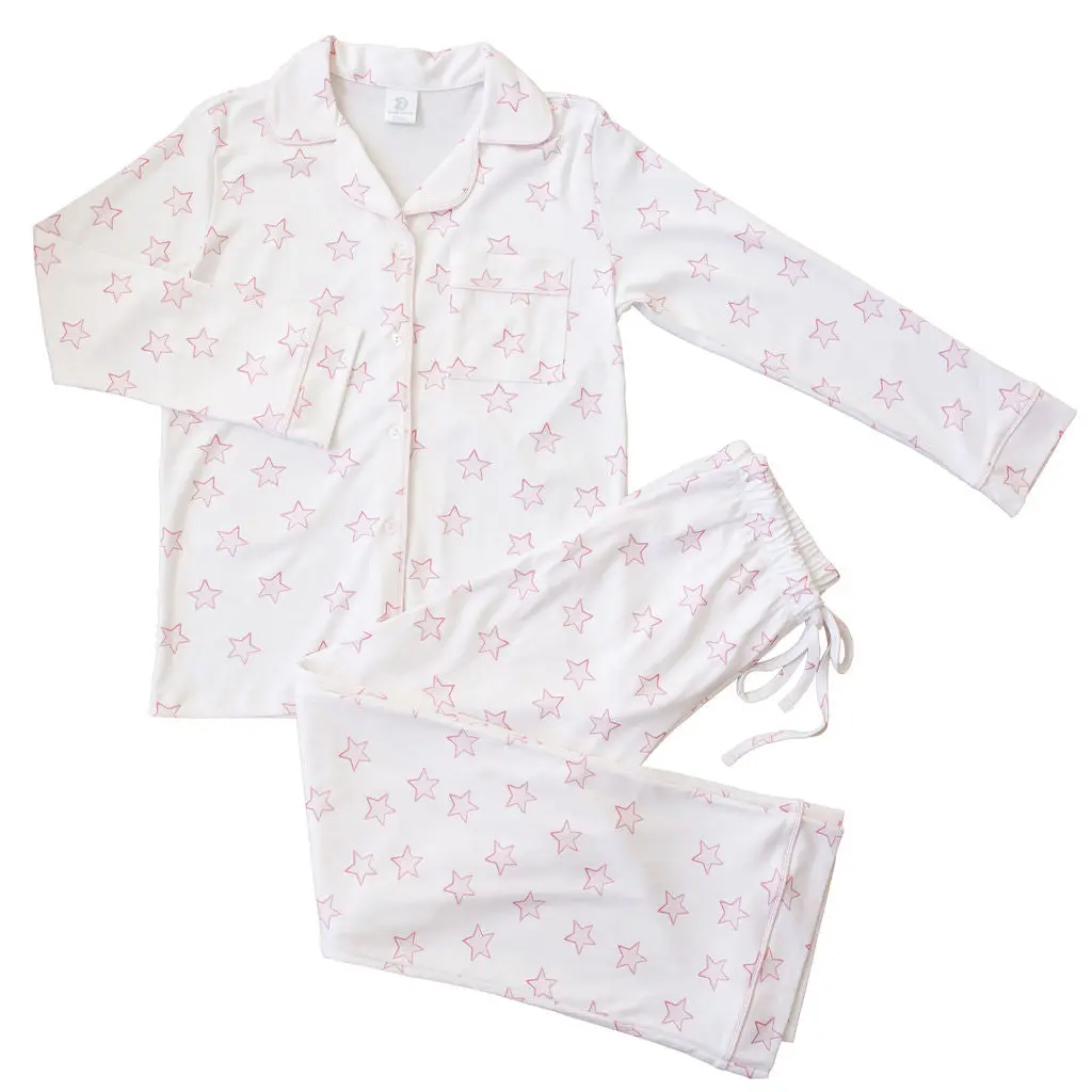 Celestial Linework | LS Long Pajama Set (Pink Women's) (Pre-Order)