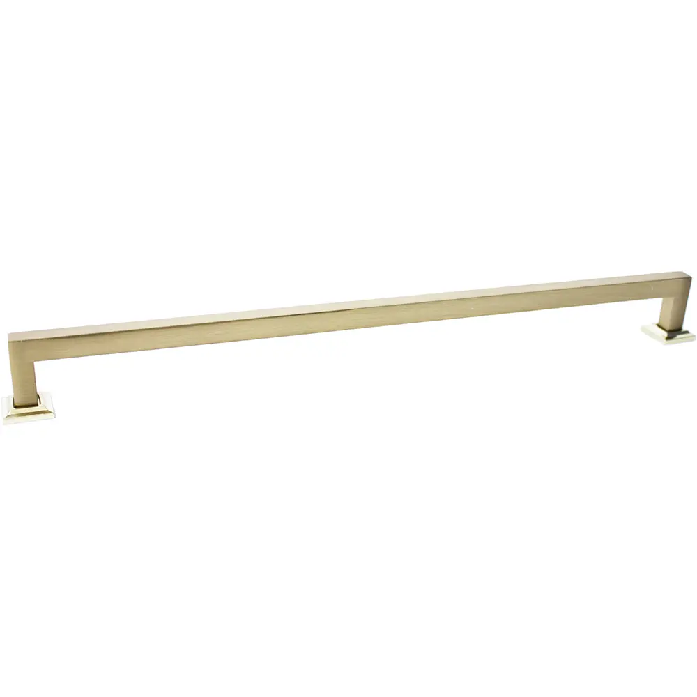 Rusticware 998-15SB Modern Square Door Pull - 15 in. Center-to-Center, Satin Brass, with Pull Mechanism Doorknobs Compatibility