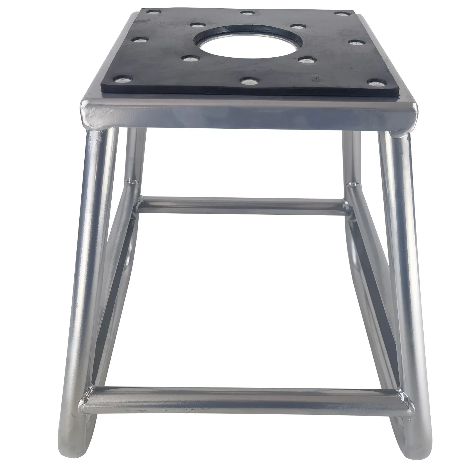 Heavy Duty Steel Dirt Bike Panel Stand with Non,Slip Platform, Motorcycle Lift Stand for Track, Trail, Garage or Shop Use, Supports up to 1000 lbs, Silver