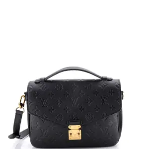 Pre-owned Louis Vuitton material Messenger Bags Pochette Metis Monogram Empreinte Leather by Rebag