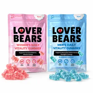 Lover Bears Daily Vitality Dietary Gummies Duo Pack - His + Hers, Zinc-Infused, Lab Tested for Energy Boost