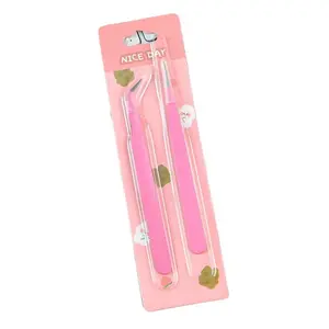 Mini Tweezers Set, 2 Counts/set Multifunctional Mini Tweezers, DIY Scrapbooking Tool, Creative Tweezers for Home, School and Office