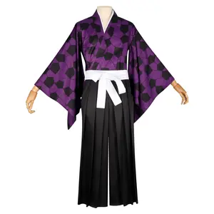 Anime demon killer Kokushibo role-playing costume and kimono uniform Halloween