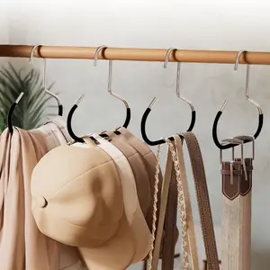 6 Counts Hat Organizer, Durable Stainless Steel Hangers with Reinforced Edges for Long-Term Use